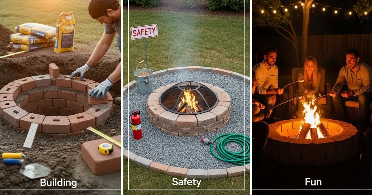 DIY Backyard Fire Pit Building, Safety, and Fun